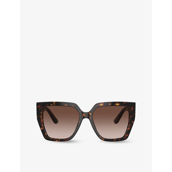 Dolce & Gabbana DG4438 square-frame tortoiseshell acetate sunglasses | LYBSTORE