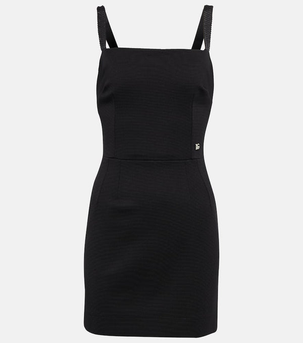 Dolce & Gabbana Fitted square-neck minidress