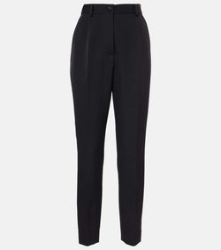 Dolce & Gabbana High-rise wool and silk-blend tuxedo pants