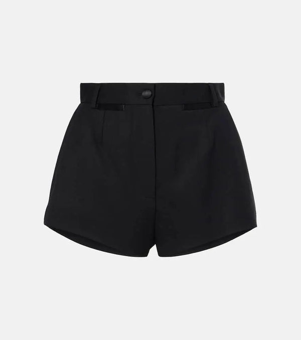 Dolce & Gabbana High-rise wool and silk shorts | LYBSTORE