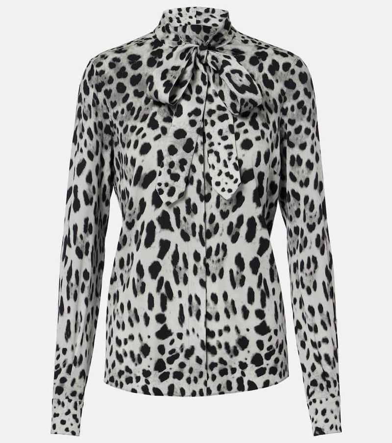 Dolce & Gabbana Leopard-print silk-blend shirt