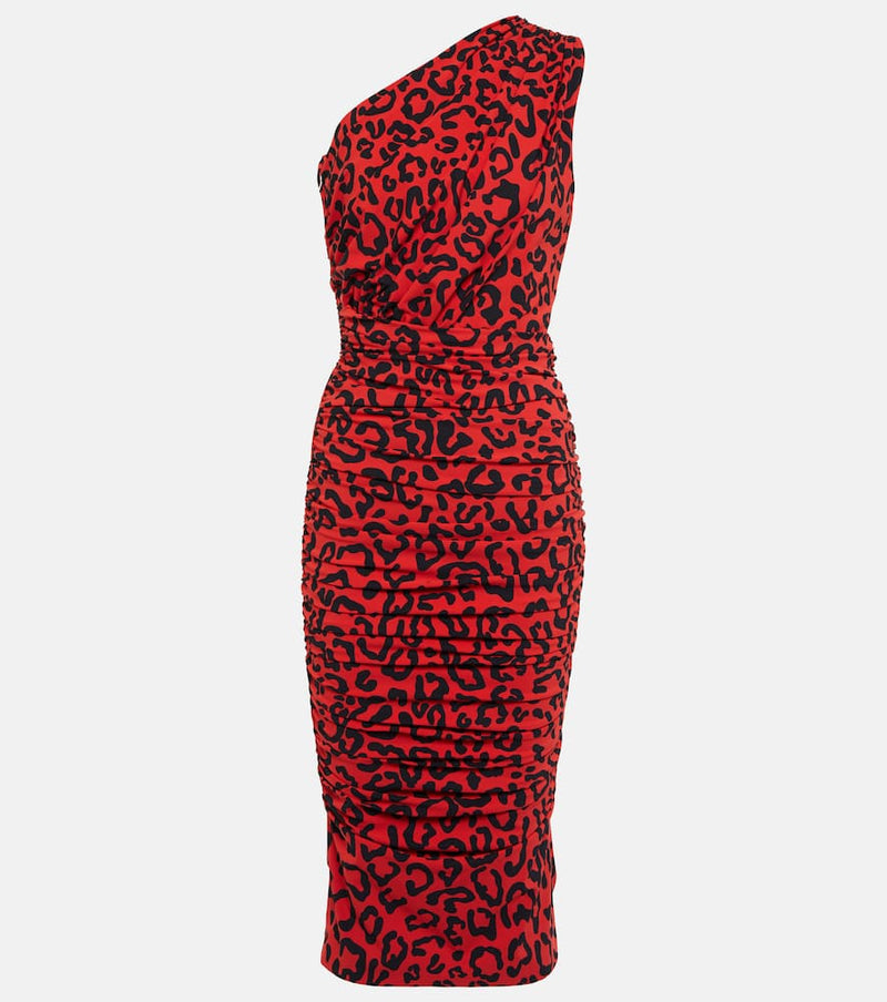 Dolce & Gabbana Leopard-printed jersey midi dress