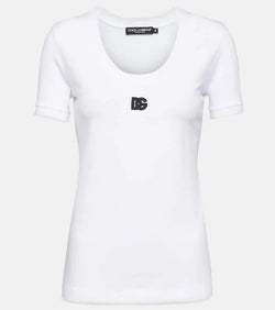 Dolce & Gabbana Logo cotton-blend jersey T-shirt | LYBSTORE