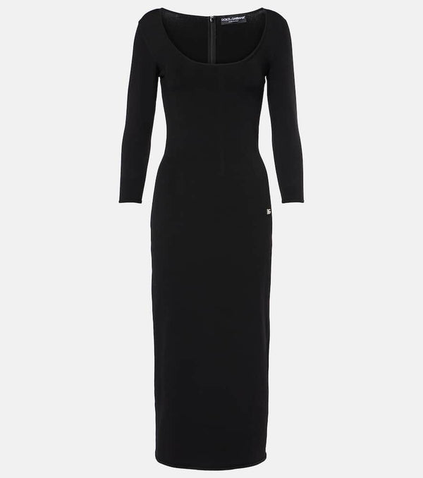 Dolce & Gabbana Logo knitted midi dress | LYBSTORE