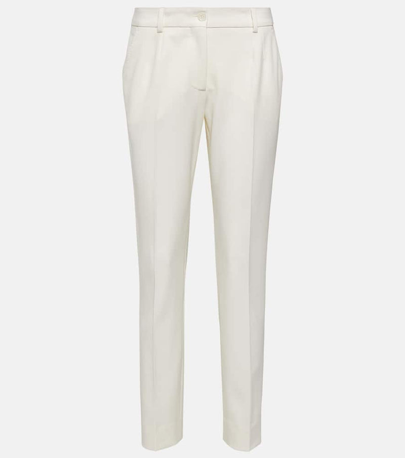 Dolce & Gabbana Low-rise wool-blend pants