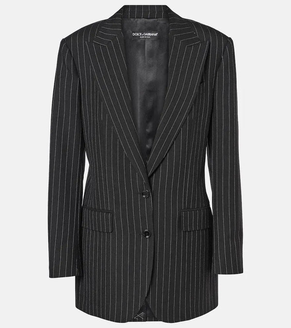 Dolce & Gabbana Pinstripe virgin wool blazer | LYBSTORE