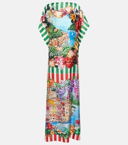 Dolce & Gabbana Portofino printed silk twill kaftan