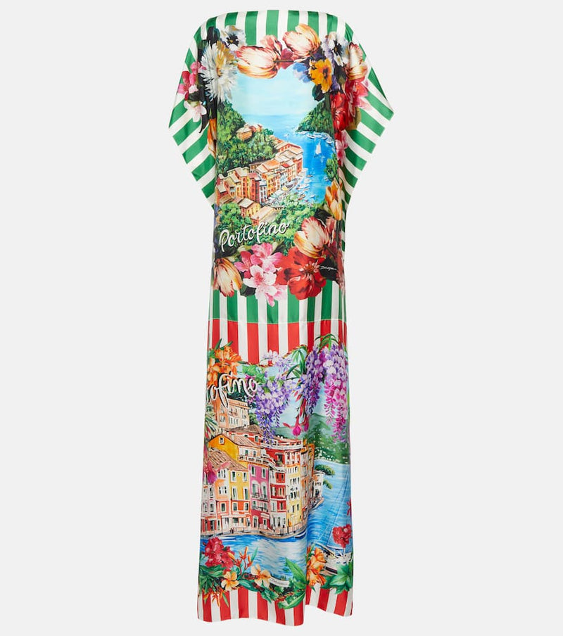 Dolce & Gabbana Portofino printed silk twill kaftan