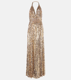 Dolce & Gabbana Sequined halterneck gown