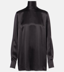 Dolce & Gabbana Silk satin turtleneck blouse