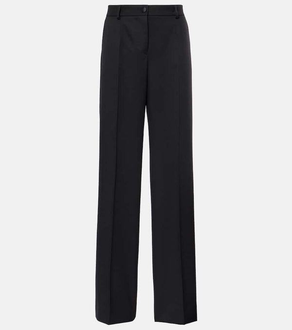 Dolce & Gabbana Wool and silk gabardine wide-leg pants