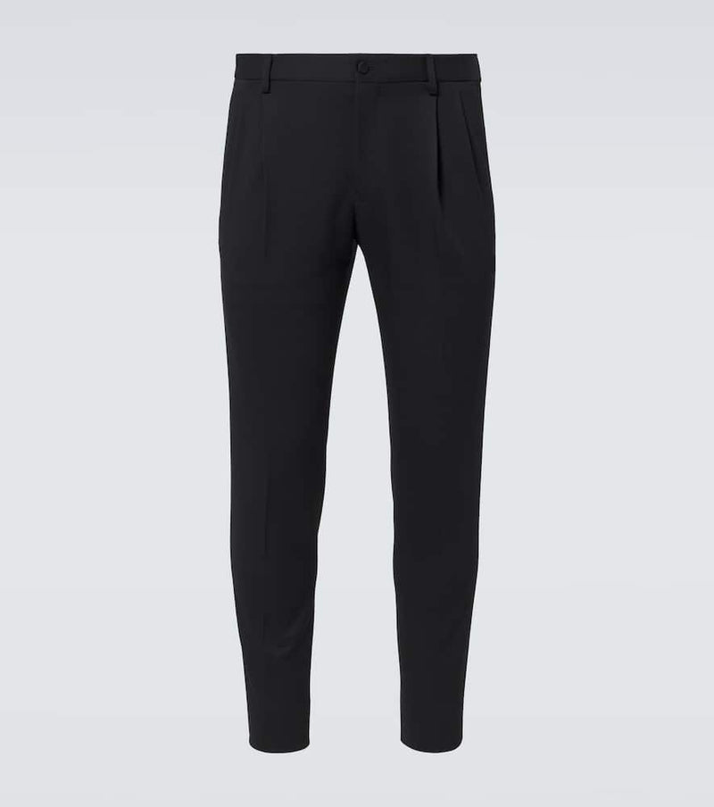 Dolce & Gabbana Wool-blend gabardine tuxedo pants