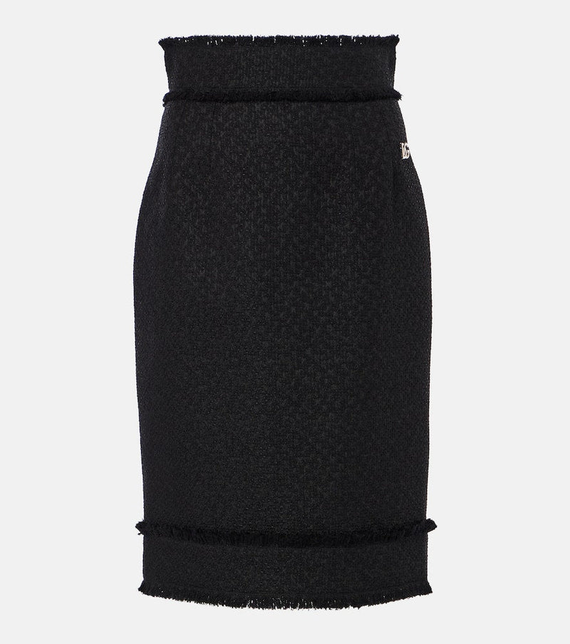 Dolce & Gabbana Wool-blend tweed pencil skirt