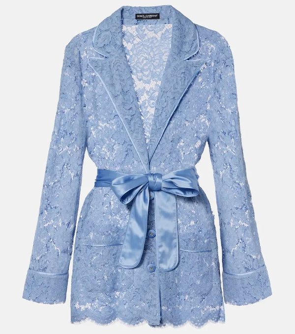 Dolce & Gabbana Belted lace jacket