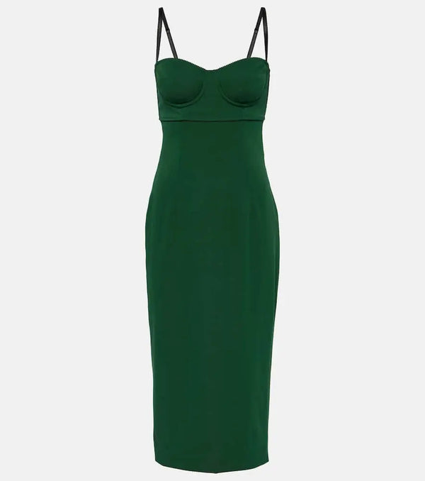 Dolce & Gabbana Bustier silk-blend charmeuse midi dress