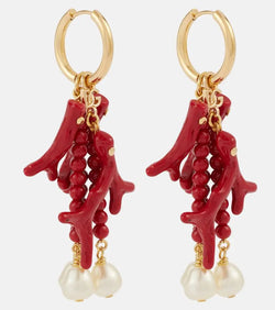 Dolce & Gabbana Capri DG faux pearl-embellished drop earrings | LYBSTORE