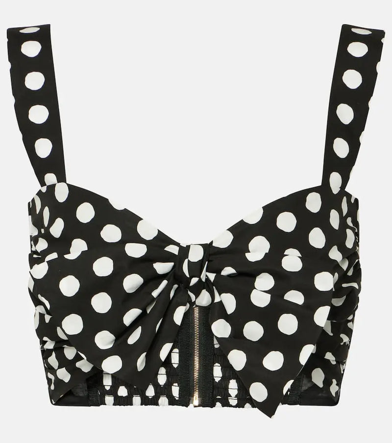 Dolce & Gabbana Capri polka-dot cotton bra top