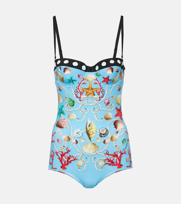 Dolce & Gabbana Capri printed swimsuit | LYBSTORE