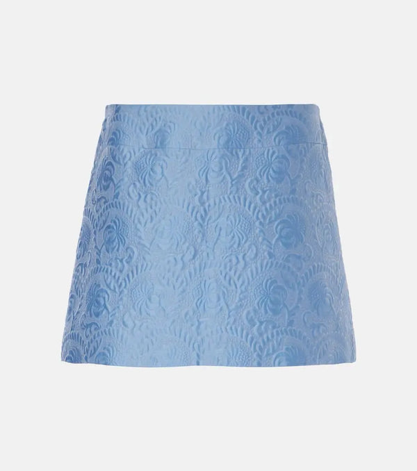 Dolce & Gabbana Cotton and silk-blend jacquard miniskirt | LYBSTORE