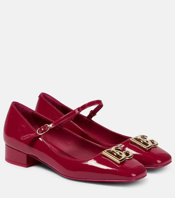 Dolce & Gabbana DG patent leather Mary Jane pumps | LYBSTORE