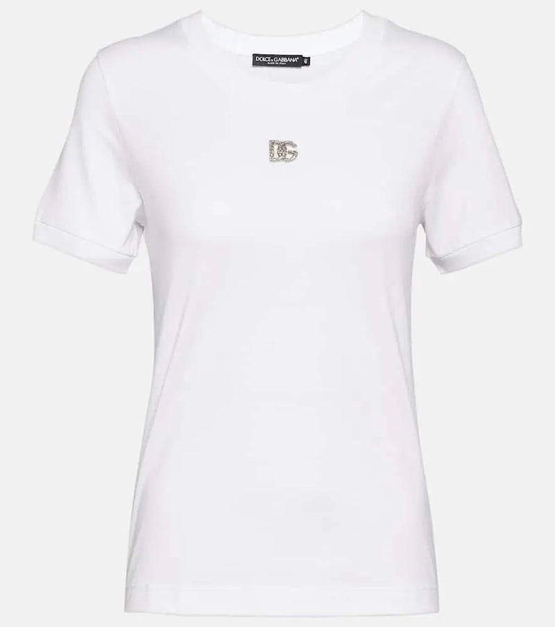 Dolce & Gabbana Embellished cotton T-shirt | LYBSTORE