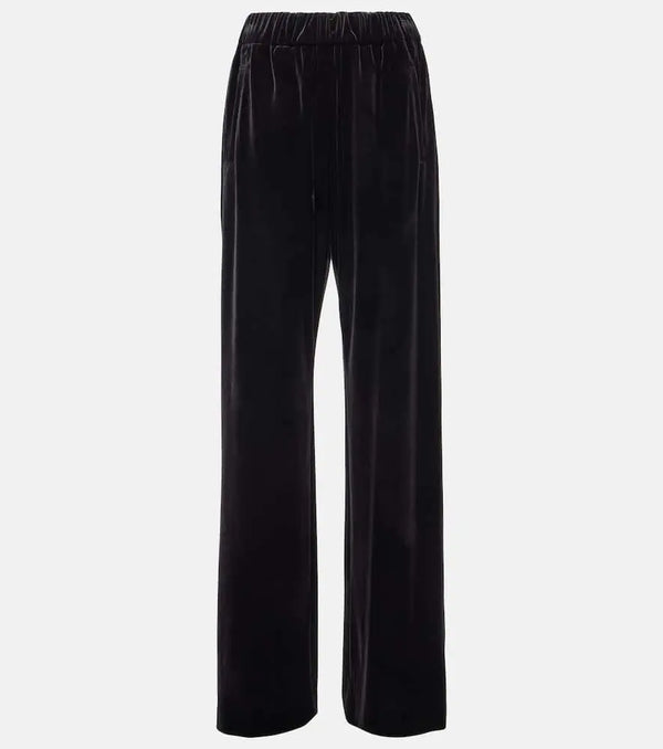 Dolce & Gabbana High-rise velvet wide-leg pants | LYBSTORE