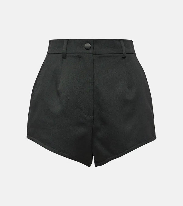 Dolce & Gabbana High-rise virgin wool shorts | LYBSTORE