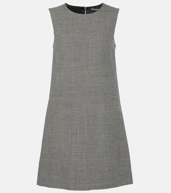 Dolce & Gabbana Houndstooth wool minidress | LYBSTORE