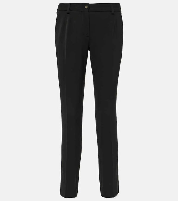 Dolce & Gabbana Low-rise wool-blend slim pants | LYBSTORE