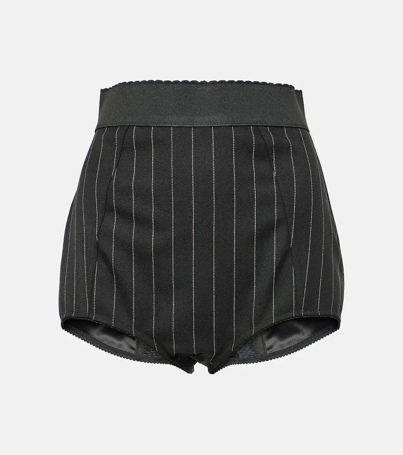 Dolce & Gabbana Pinstripe wool-blend shorts | LYBSTORE