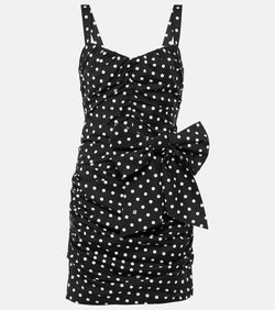 Dolce & Gabbana Polka-dot cotton-blend minidress