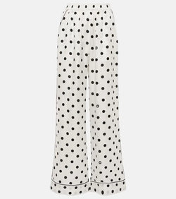 Dolce & Gabbana Polka-dot silk twill pajama pants | LYBSTORE