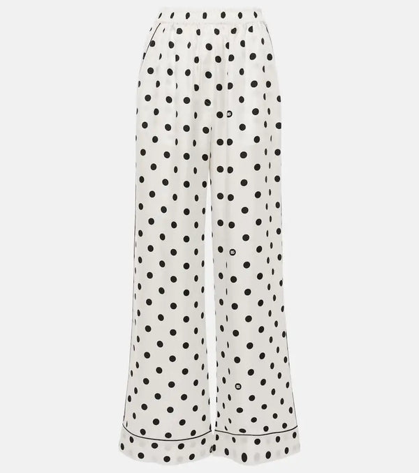 Dolce & Gabbana Polka-dot silk twill pajama pants | LYBSTORE