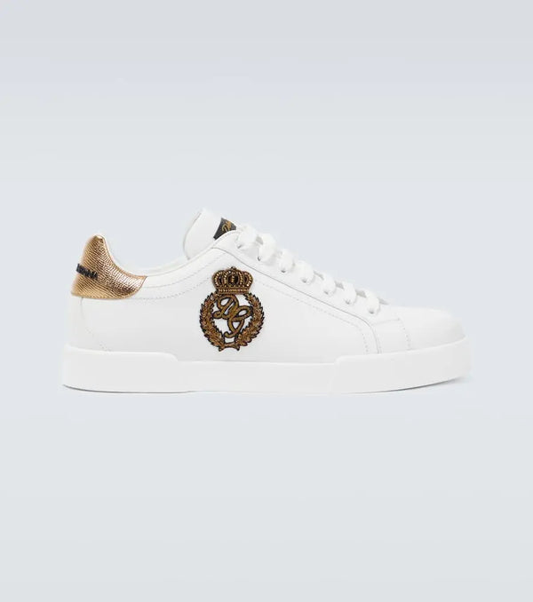 Dolce & Gabbana Portofino low-top leather sneakers | LYBSTORE