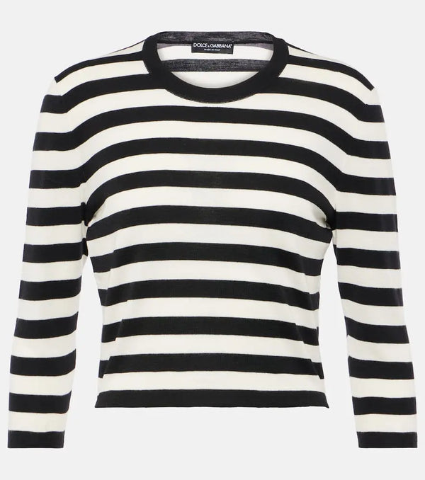 Dolce & Gabbana Striped virgin wool sweater | LYBSTORE