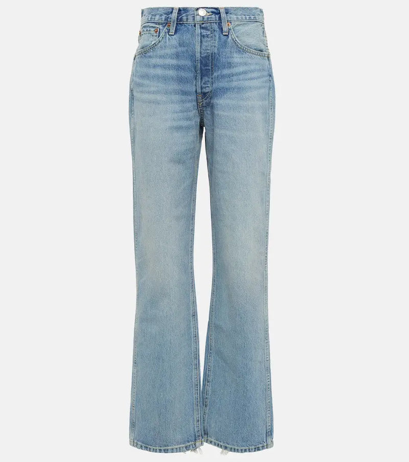 Re/Done Mid-rise straight-leg jeans