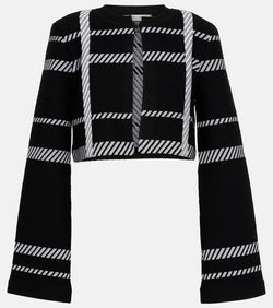 Dorothee Schumacher Check Challenge cropped cardigan