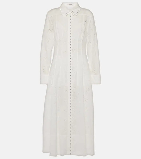 Dorothee Schumacher Embroidered Ease cotton shirt dress | LYBSTORE