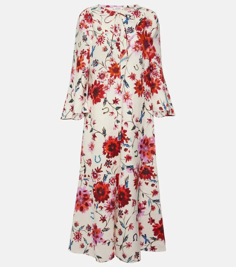 Dorothee Schumacher Floral Ease linen midi dress