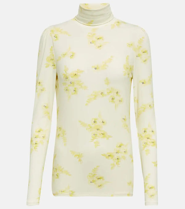 Dorothee Schumacher Floral Movement high-neck jersey top | LYBSTORE