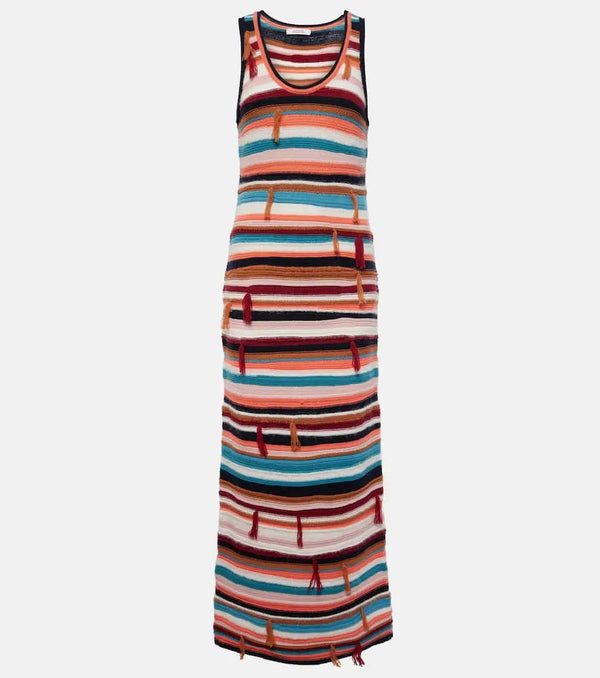 Dorothee Schumacher Moment of Joy striped cashmere-blend maxi dress | LYBSTORE