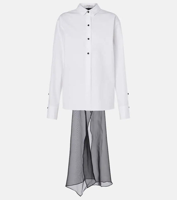 Dorothee Schumacher Poplin Power bow-detail cotton-blend poplin shirt