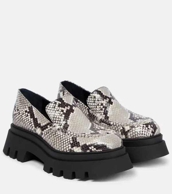 Dorothee Schumacher Printed leather platform loafers | LYBSTORE