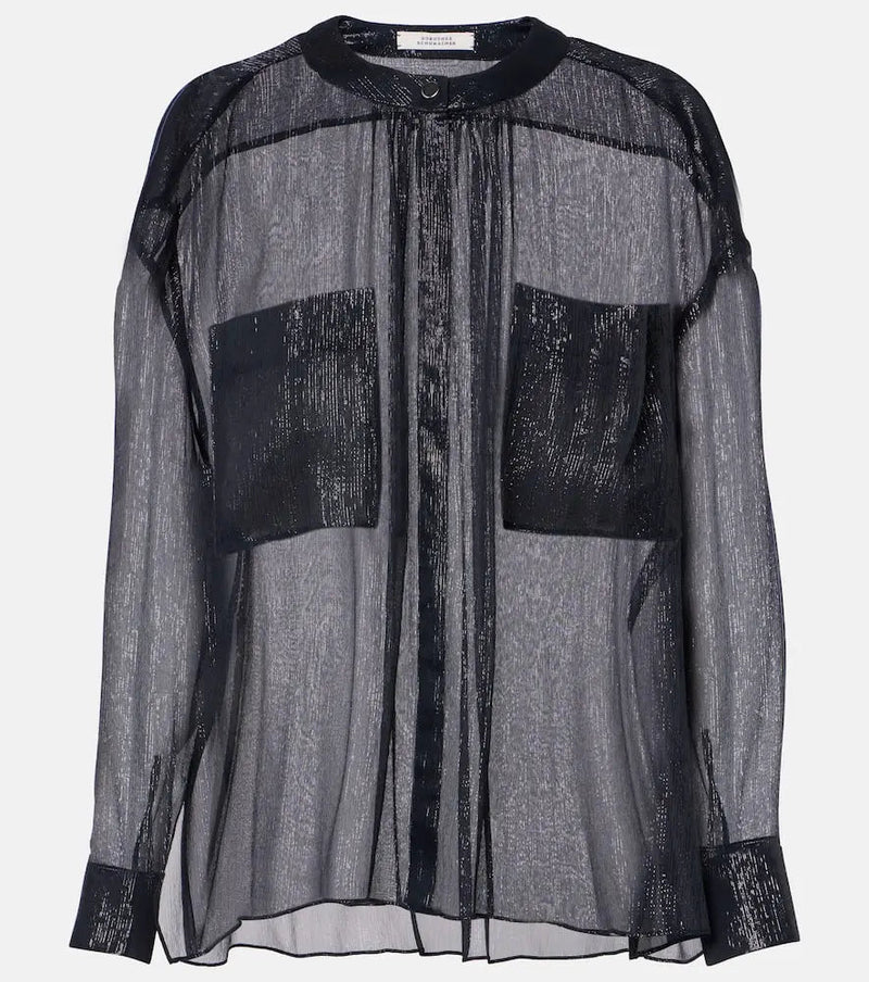 Dorothee Schumacher Silk-blend lamé shirt