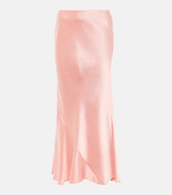 Dorothee Schumacher Slouchy Elegance satin midi skirt