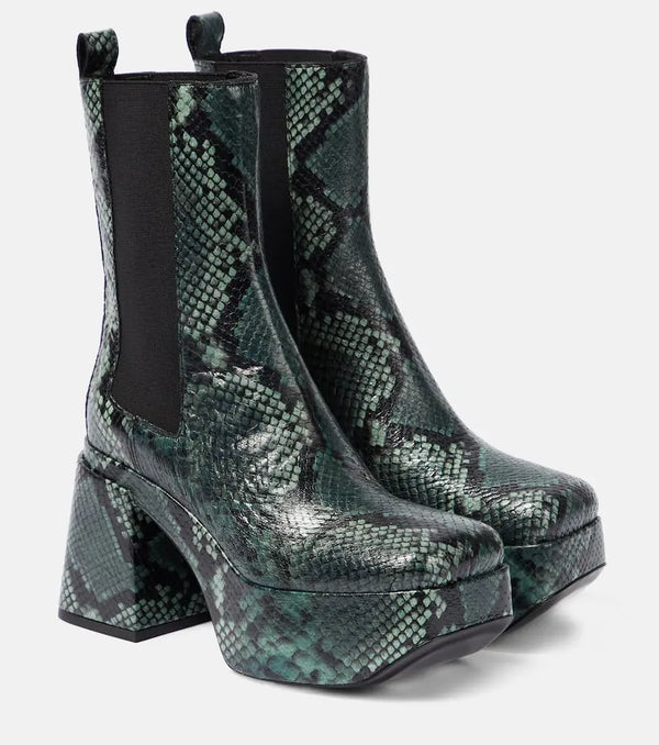 Dorothee Schumacher Snake-printed leather Chelsea boots | LYBSTORE