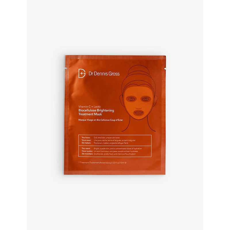 Dr Dennis Gross Skincare Vitamin C Lactic Biocellulose brightening treatment mask