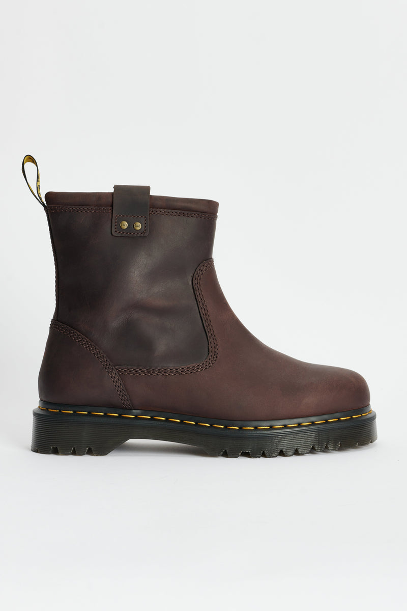 Dr Martens Anistone Lo Dark Brown Burnished Wax Pull Up