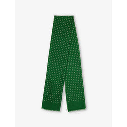 Mens Drakes Polka Dot Tubular wool-silk blend scarf