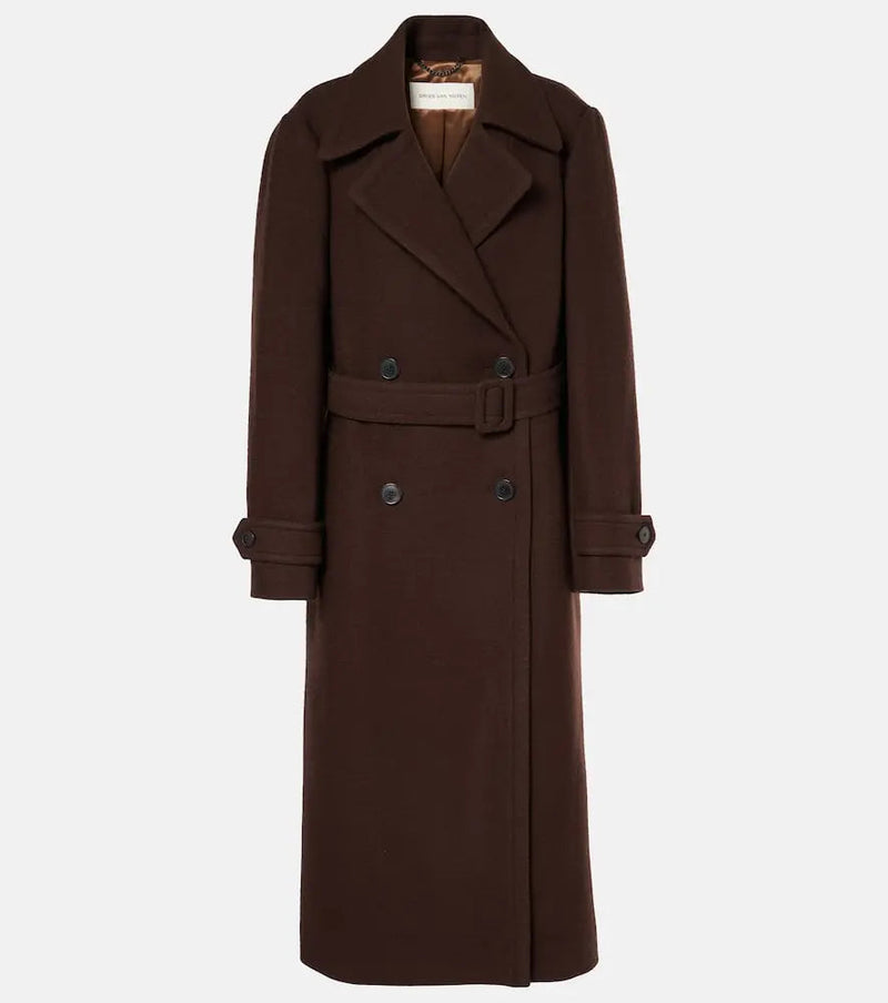 Dries Van Noten Belted wool coat